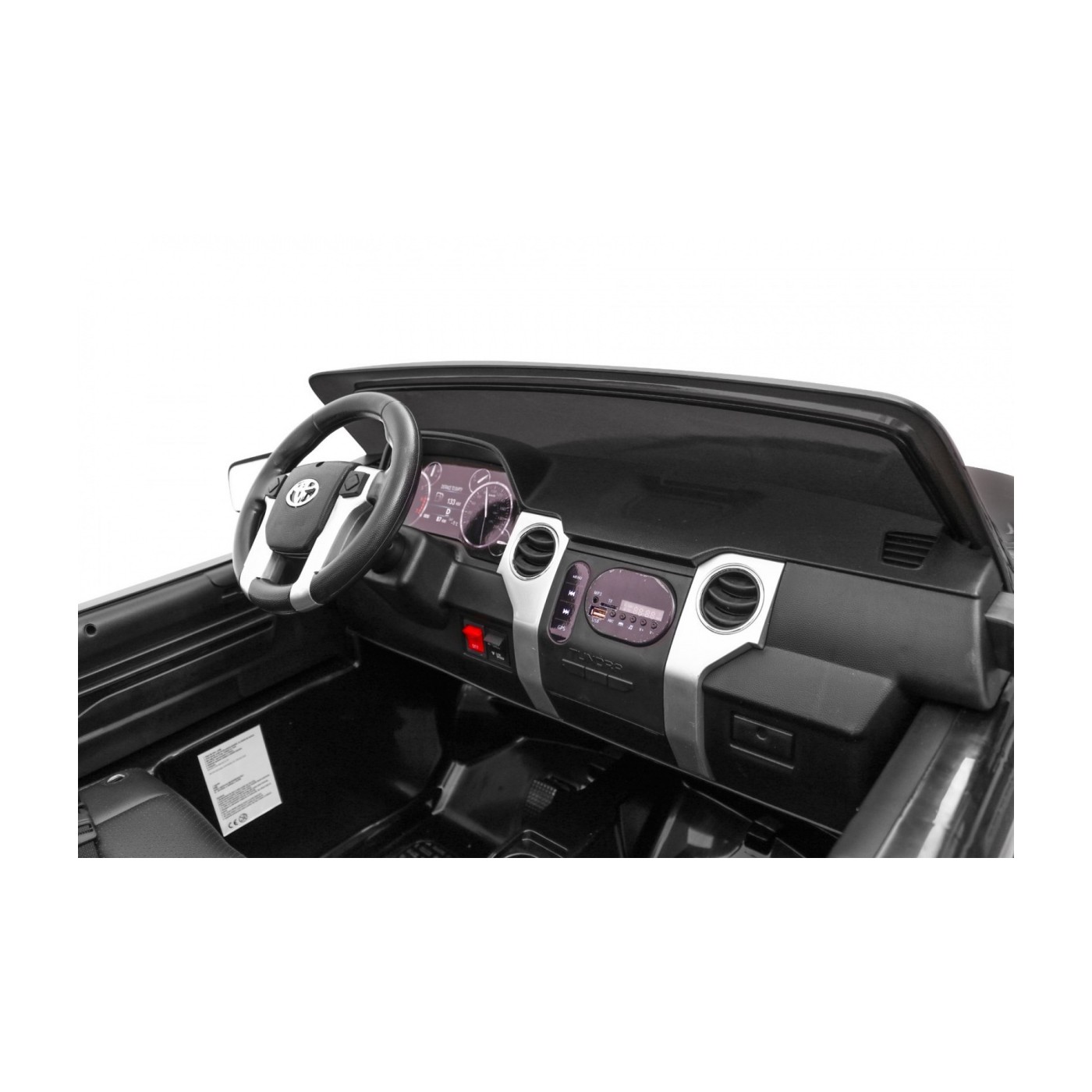 Toyota Tundra XXL pre deti Čierna + Ovládač + Batožinový priestor + LED + Audio + EVA + Pomalý štart