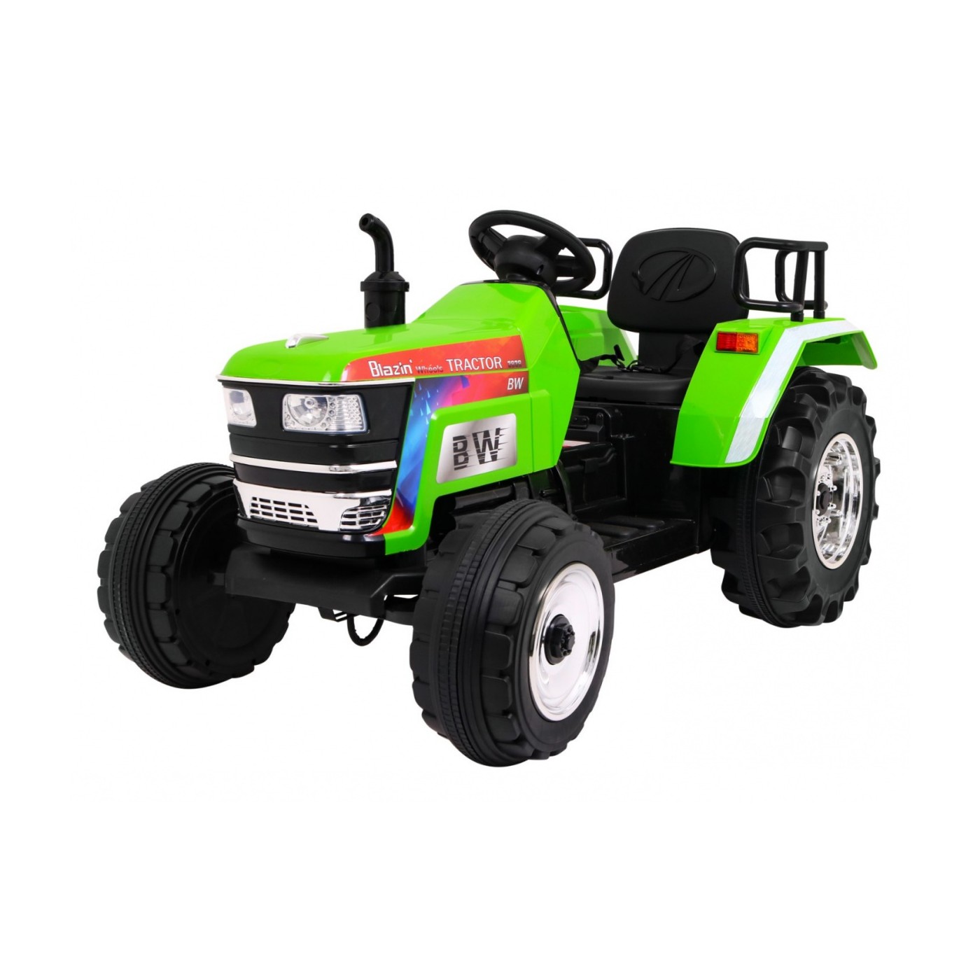 Traktor Blazin BW na batériu Zelený + Ovládač + Pomalý štart + Zvuky Svietidlá