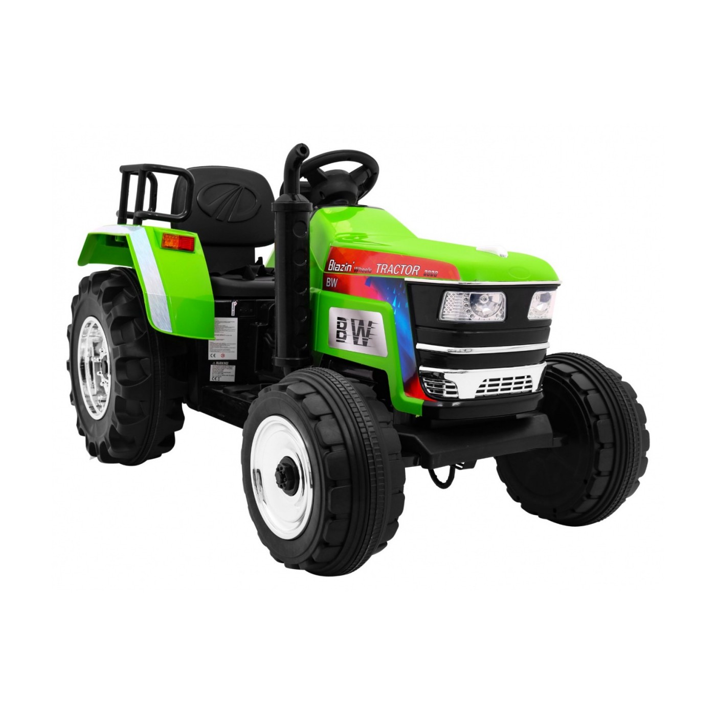 Traktor Blazin BW na batériu Zelený + Ovládač + Pomalý štart + Zvuky Svietidlá