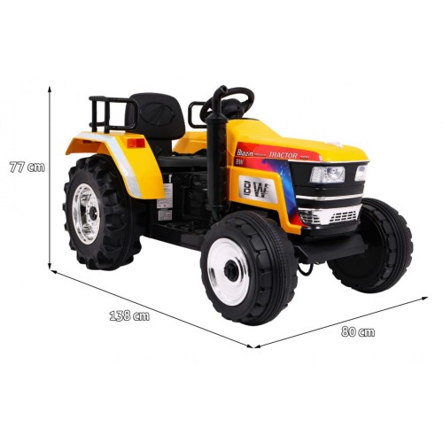 Traktor Blazin BW na batériu Žltý + Ovládač + Pomalý štart + Zvuky Svietidlá