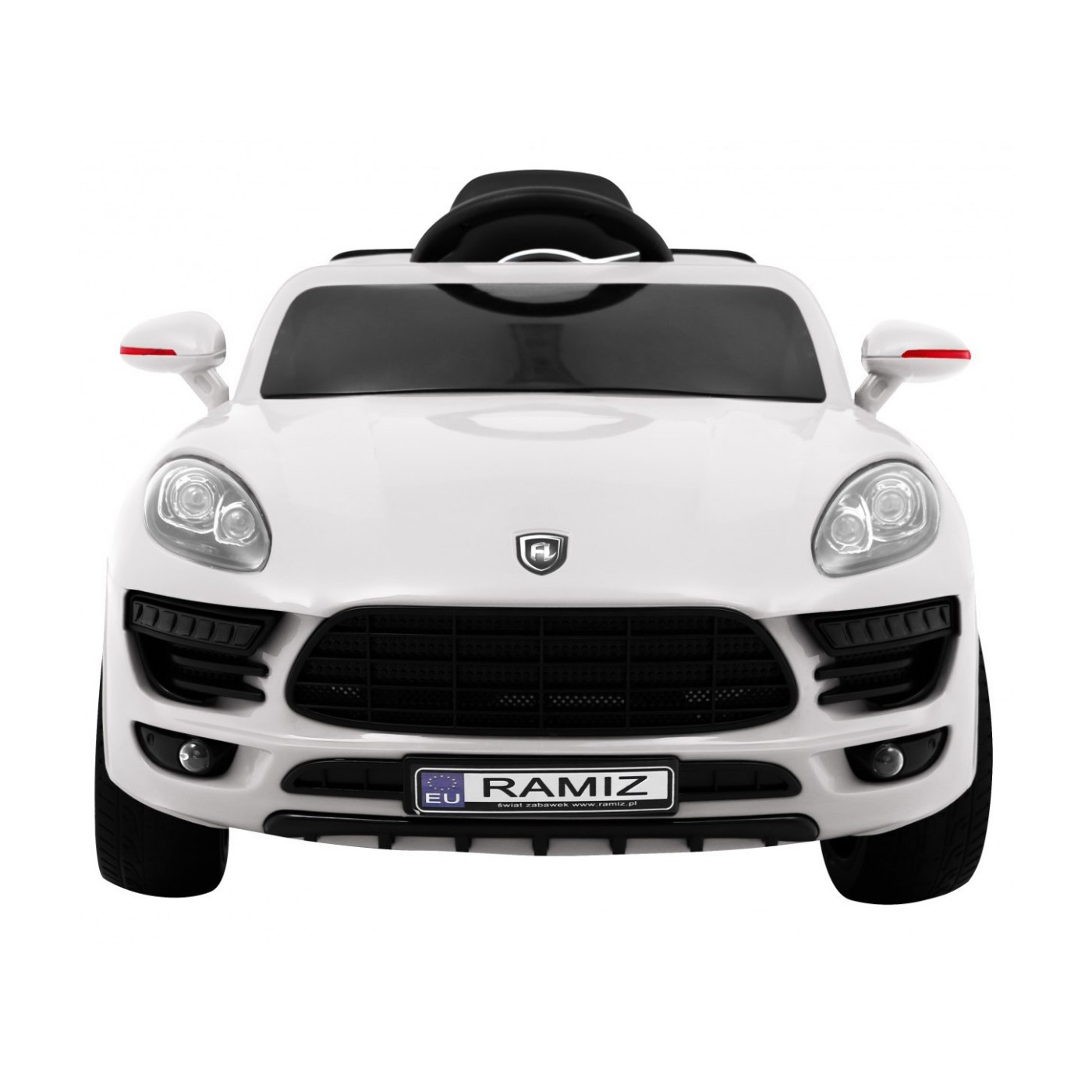 Autíčko Turbo-S na batériu pre deti Biele + Ovládač + Pomalý štart + Kolesá EVA + Rádio MP3