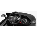 Autíčko Turbo-S na batériu pre deti Čierne + Ovládač + Pomalý štart + Kolesá EVA + Rádio MP3