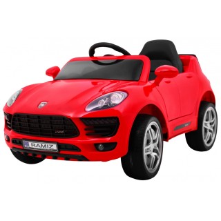 Autíčko Turbo-S na batériu pre deti Červené + Ovládač + Pomalý štart + Kolesá EVA + Rádio MP3