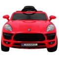 Autíčko Turbo-S na batériu pre deti Červené + Ovládač + Pomalý štart + Kolesá EVA + Rádio MP3
