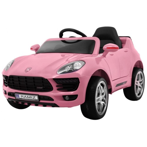 Autíčko Turbo-S na batériu pre deti Ružové + Ovládač + Pomalý štart + Kolesá EVA + Rádio MP3