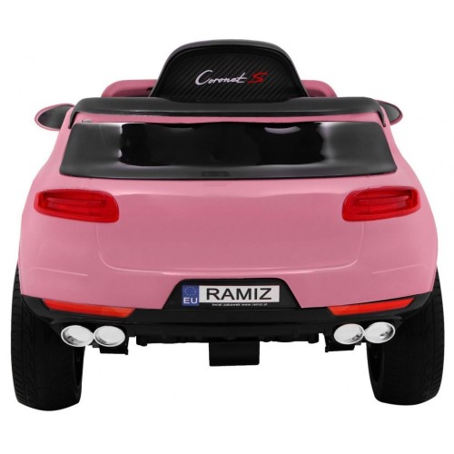 Autíčko Turbo-S na batériu pre deti Ružové + Ovládač + Pomalý štart + Kolesá EVA + Rádio MP3