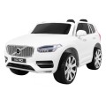 Volvo XC90 na batériu pre deti Biele + Ovládač + Batožinový priestor + EVA + Pomalý štart + Rádio MP3 + LED