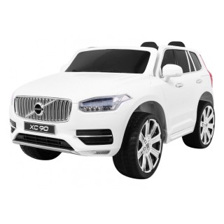 Volvo XC90 na batériu pre deti Biele + Ovládač + Batožinový priestor + EVA + Pomalý štart + Rádio MP3 + LED