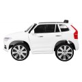 Volvo XC90 na batériu pre deti Biele + Ovládač + Batožinový priestor + EVA + Pomalý štart + Rádio MP3 + LED