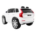 Volvo XC90 na batériu pre deti Biele + Ovládač + Batožinový priestor + EVA + Pomalý štart + Rádio MP3 + LED