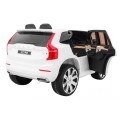 Volvo XC90 na batériu pre deti Biele + Ovládač + Batožinový priestor + EVA + Pomalý štart + Rádio MP3 + LED