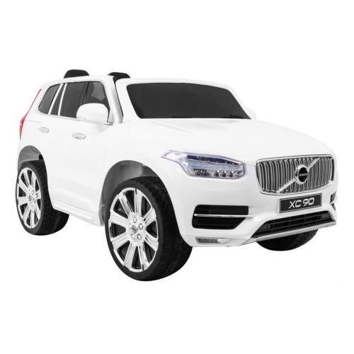 Volvo XC90 na batériu pre deti Biele + Ovládač + Batožinový priestor + EVA + Pomalý štart + Rádio MP3 + LED