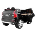 Volvo XC90 na batériu pre deti Čierne + Ovládač + Batožinový priestor + EVA + Pomalý štart + Rádio MP3 + LED