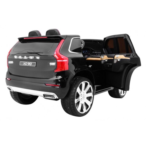 Volvo XC90 na batériu pre deti Čierne + Ovládač + Batožinový priestor + EVA + Pomalý štart + Rádio MP3 + LED