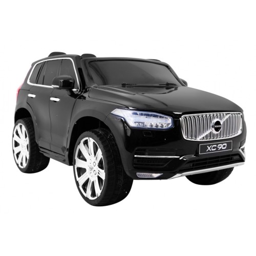 Volvo XC90 na batériu pre deti Čierne + Ovládač + Batožinový priestor + EVA + Pomalý štart + Rádio MP3 + LED