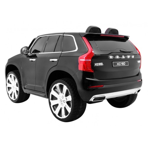 Volvo XC90 na batériu pre deti Lak Čierny + Ovládač + Batožinový priestor + EVA + Pomalý štart + Rádio MP3 + LED