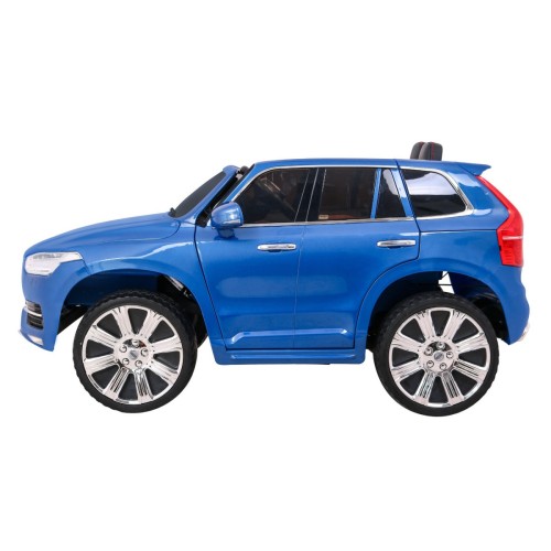 Volvo XC90 na batériu pre deti Lak Modrý + Ovládač + Batožinový priestor + EVA + Pomalý štart + Rádio MP3 + LED