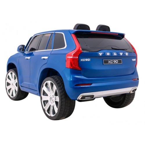 Volvo XC90 na batériu pre deti Lak Modrý + Ovládač + Batožinový priestor + EVA + Pomalý štart + Rádio MP3 + LED