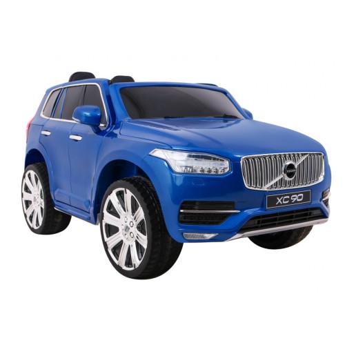 Volvo XC90 na batériu pre deti Lak Modrý + Ovládač + Batožinový priestor + EVA + Pomalý štart + Rádio MP3 + LED