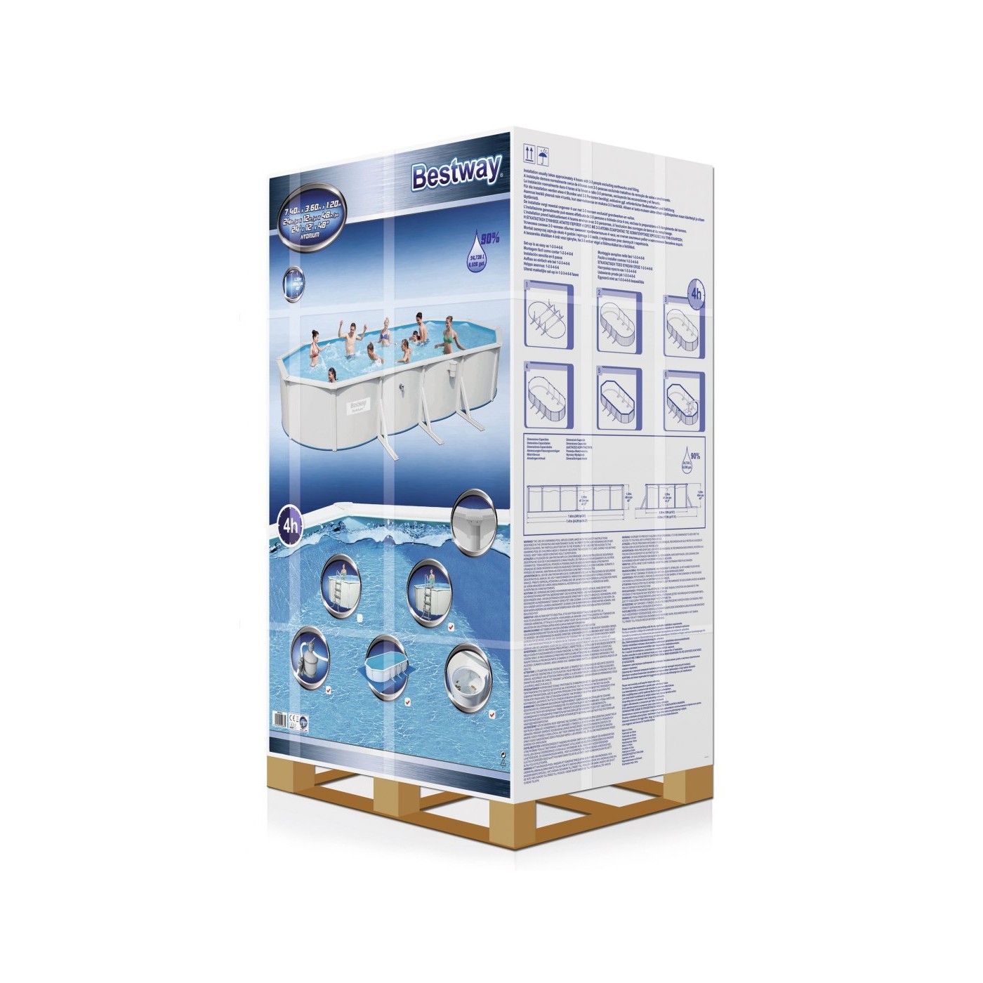 Bazén Panelový 24FT 740x360x120 HYDRIUM 5w1 BESTWAY