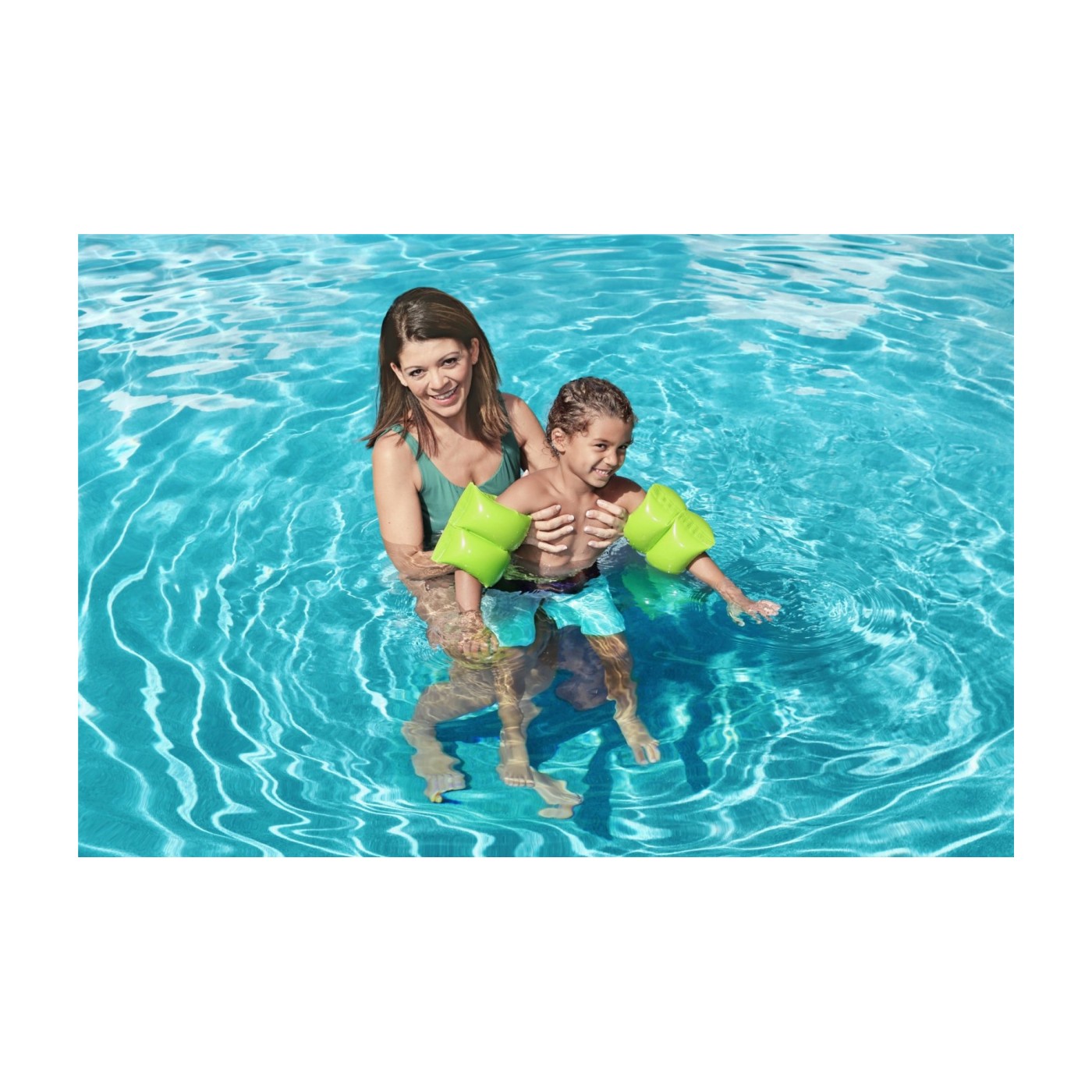 Rukávniky na plávanie pre deti Zelené BESTWAY 20x20cm