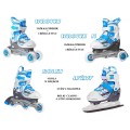 Inline korčule, Sada 4v1 27-30 Modré