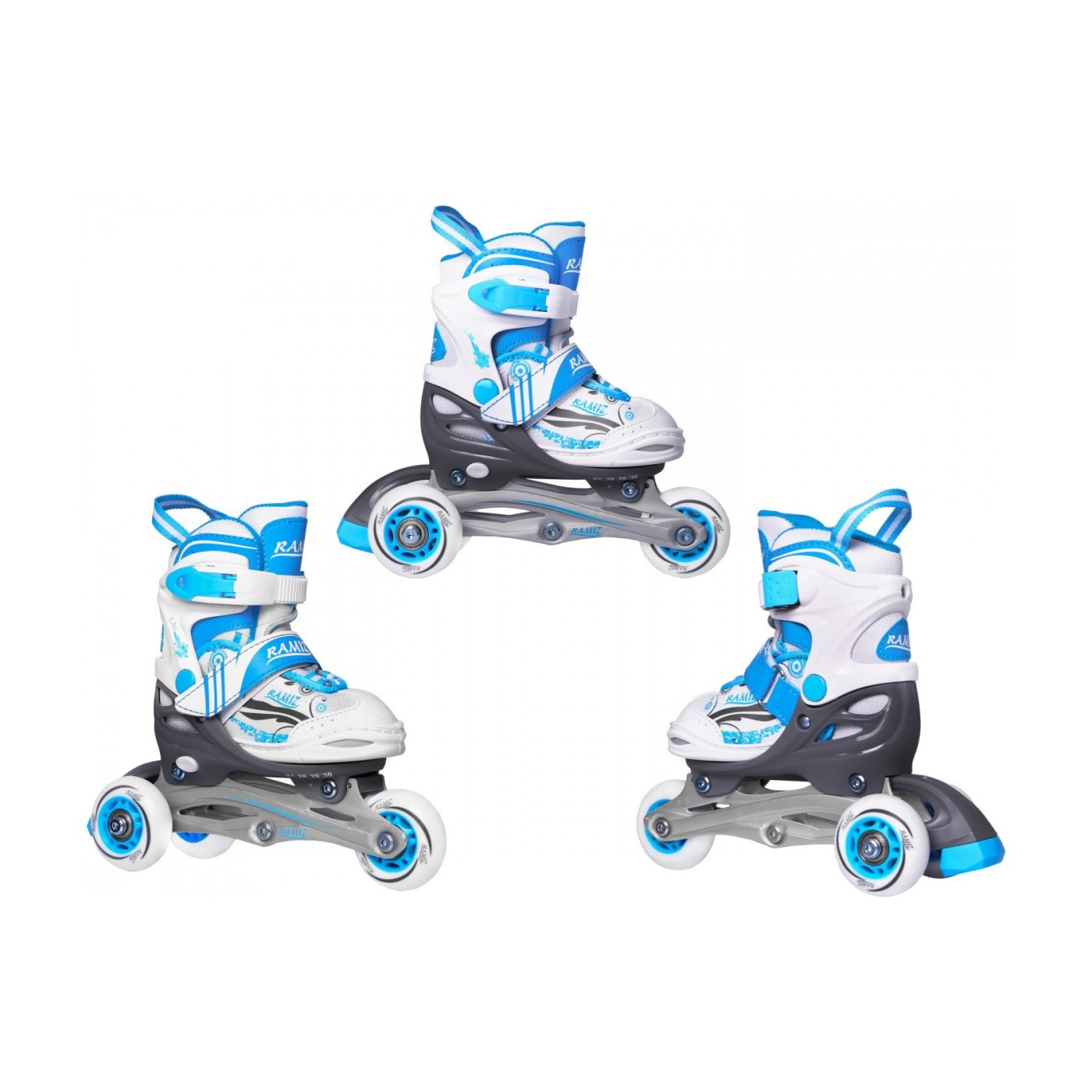 Inline korčule, Sada 4v1 27-30 Modré