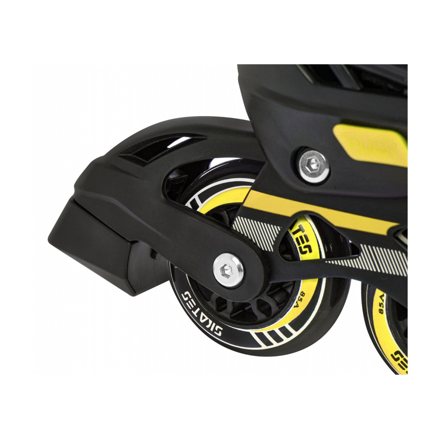 Sada 4v1 dvojradové korčule pre deti Veľkosť 29-33 Žltý