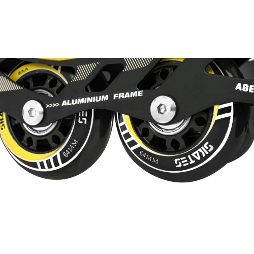 Sada 4v1 dvojradové korčule pre deti Veľkosť 29-33 Žltý