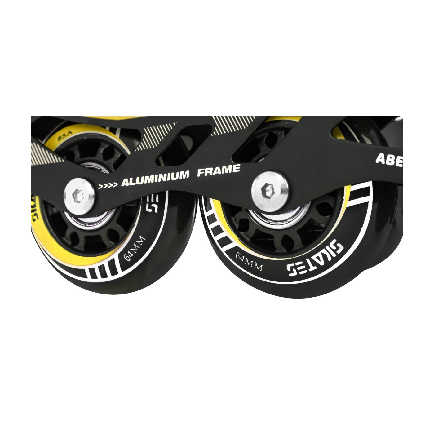 Sada 4v1 dvojradové korčule pre deti Veľkosť 29-33 Žltý