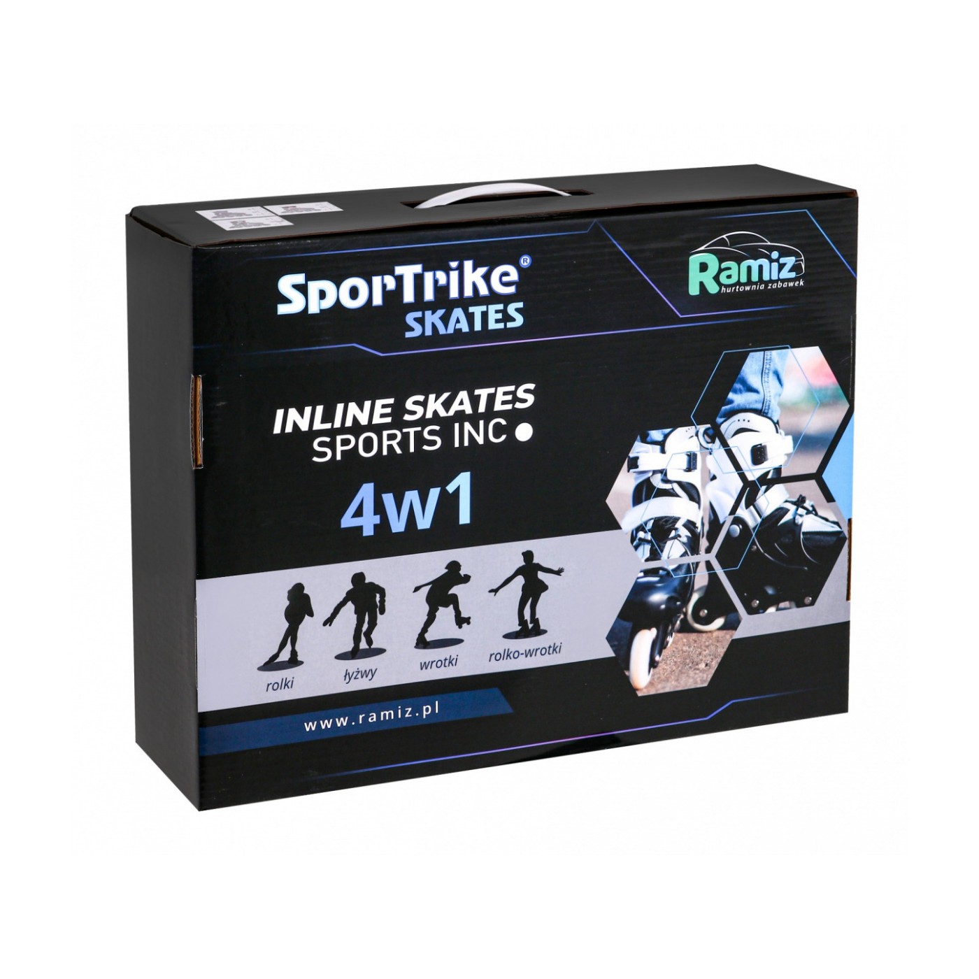 Sada 4v1 dvojradové korčule pre deti Veľkosť 29-33 Žltý