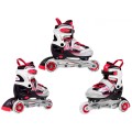Korčule, inline korčule, Sada 4v1 30-33 Červené