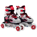 Korčule, inline korčule, Sada 4v1 30-33 Červené