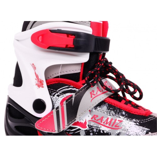 Korčule, inline korčule, Sada 4v1 30-33 Červené