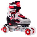 Korčule, inline korčule, Sada 4v1 30-33 Červené