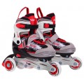 Korčule, inline korčule, Sada 4v1 30-33 Červené
