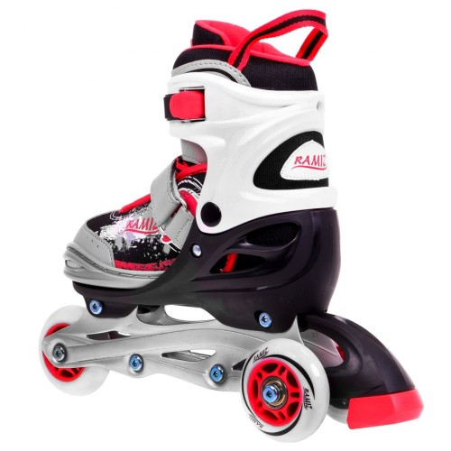 Korčule, inline korčule, Sada 4v1 30-33 Červené