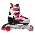 Korčule, inline korčule, Sada 4v1 30-33 Červené