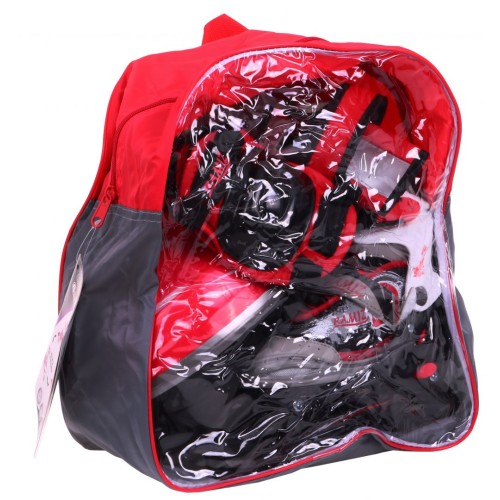 Korčule, inline korčule, Sada 4v1 30-33 Červené