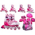 Korčule,  inline korčule, Sada 4v1 30-33 Ružové