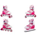 Korčule,  inline korčule, Sada 4v1 30-33 Ružové