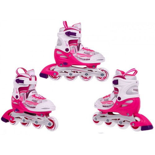 Korčule,  inline korčule, Sada 4v1 30-33 Ružové