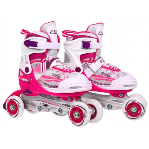 Korčule,  inline korčule, Sada 4v1 30-33 Ružové