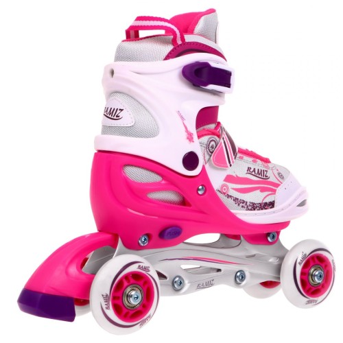 Korčule,  inline korčule, Sada 4v1 30-33 Ružové