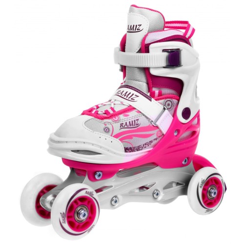 Korčule,  inline korčule, Sada 4v1 30-33 Ružové