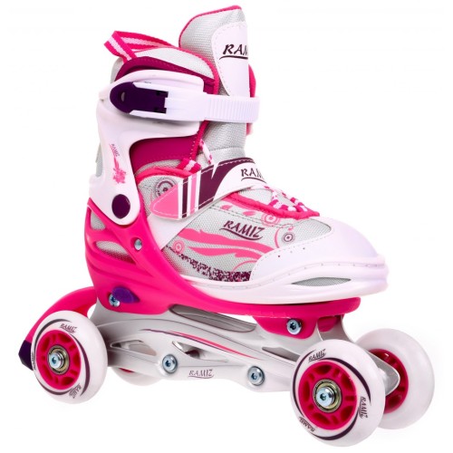 Korčule,  inline korčule, Sada 4v1 30-33 Ružové