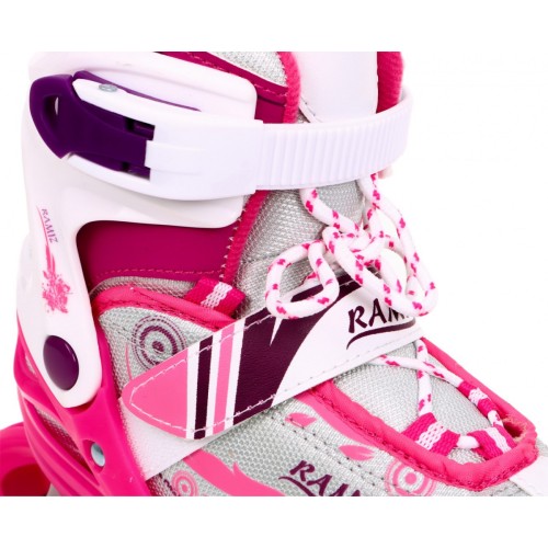 Korčule,  inline korčule, Sada 4v1 30-33 Ružové