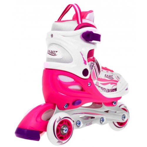 Korčule,  inline korčule, Sada 4v1 30-33 Ružové