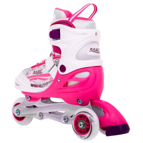 Korčule,  inline korčule, Sada 4v1 30-33 Ružové