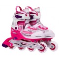 Korčule,  inline korčule, Sada 4v1 30-33 Ružové